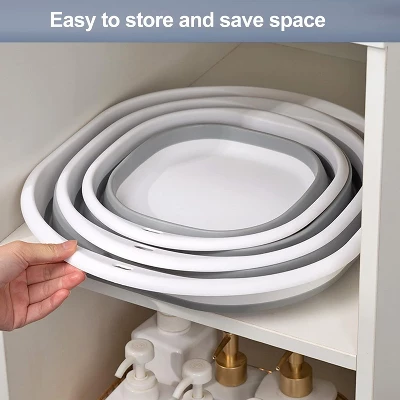 Collapsible Tub Wash Basin Laundry Tub 3 Pack Collapsible Laundry Baskets Foldable Dish Tub Plastic Washtub 4 Collapsible Tub Wash Basin Laundry Tub 3 Pack Collapsible Laundry Baskets Foldable Dish Tub Plastic Washtub - Image 2