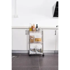 J&V TEXTILES Acrylic Slim 3 Tier Kitchen Rack Chrome/Clear -Target KitchenAid GUEST c048f814 6a94 4ee0 8ef2 3dab3745687d