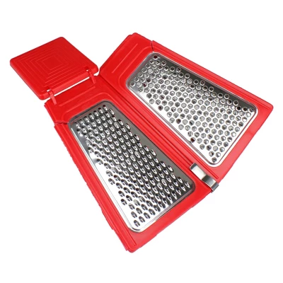 Northlight 8.25" Red Collapsible Box Kitchen Grater 4 Northlight 8.25" Red Collapsible Box Kitchen Grater - Image 2