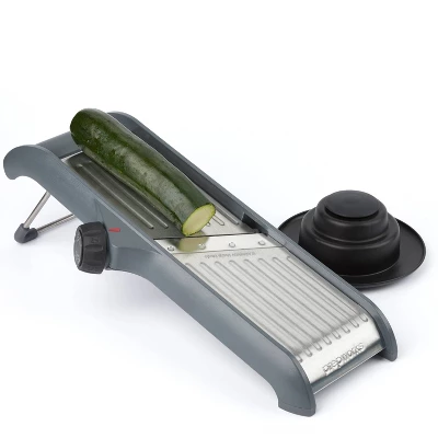 Prepworks Dial And Slice Chef's Mandoline: ABS & Stainless Steel Vegetable Slicer, Dishwasher-Safe, Black/Gray 12 Prepworks Dial And Slice Chef's Mandoline: ABS & Stainless Steel Vegetable Slicer, Dishwasher-Safe, Black/Gray - Image 10