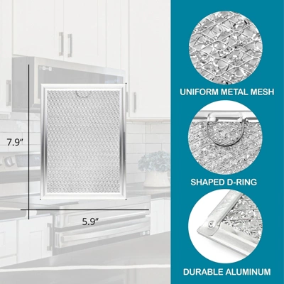 Nispira Replacement Range Hood Microwave Oven Grease Filter Compatible With Frigidaire 5303319568, 8 Filters 3 Nispira Replacement Range Hood Microwave Oven Grease Filter Compatible With Frigidaire 5303319568, 8 Filters