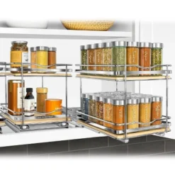 Lynk Professional Slide Out Vertical 8.25" Double Metal/Wood Spice Rack Silver: Kitchen Storage, Pantry Organizer, Pull Out 9 Lynk Professional Slide Out Vertical 8.25" Double Metal/Wood Spice Rack Silver: Kitchen Storage, Pantry Organizer, Pull Out -Target KitchenAid GUEST c0ef24cc c919 4737 849c 66edf8f85534