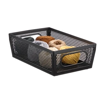 Perforated Metal Storage Bin With Handles 6 Perforated Metal Storage Bin With Handles - Image 4