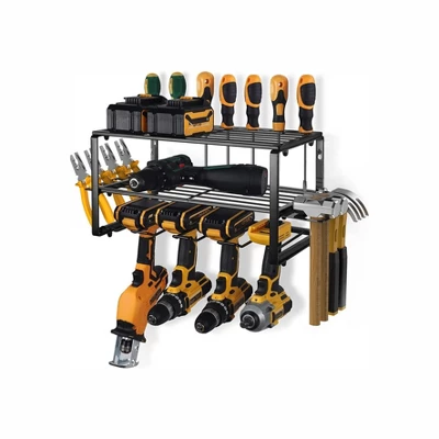 Fortune Candy 2-Tier Tool Organizer Wall Mount, 4 Slots For Cordless Tool Storage, Utility Rack Suitable For Garage/Workshop/Pegboard 11 Fortune Candy 2-Tier Tool Organizer Wall Mount, 4 Slots For Cordless Tool Storage, Utility Rack Suitable For Garage/Workshop/Pegboard - Image 9