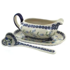 Blue Rose Polish Pottery S119 Manufaktura Gravy Boat Plate & Ladle 36 Blue Rose Polish Pottery S119 Manufaktura Gravy Boat Plate & Ladle -Target KitchenAid GUEST c158309b 3afb 4ee8 a662 d1640b673899
