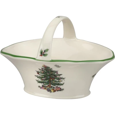 Spode Christmas Tree Candy Basket, 5.75-Inch Candy Bowl With Handle, Fine Earthenware Christmas Gift, Festive Holiday Serveware & Holiday Display Bowl 9 Spode Christmas Tree Candy Basket, 5.75-Inch Candy Bowl With Handle, Fine Earthenware Christmas Gift, Festive Holiday Serveware & Holiday Display Bowl - Image 7