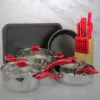 MegaChef 22 Piece Cookware Combo Set In Red 2 MegaChef 22 Piece Cookware Combo Set In Red -Target KitchenAid GUEST c19773f6 c805 49f1 a571 9f93c743bbfe
