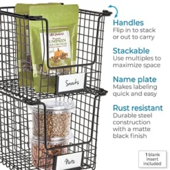 IDesign Classico Storage Basket With Handles For Pantry, Kitchen, Bathroom, Countertop, And Desk Organization, Stackable-Small 9 IDesign Classico Storage Basket With Handles For Pantry, Kitchen, Bathroom, Countertop, And Desk Organization, Stackable-Small -Target KitchenAid GUEST c219bf9f 8bbb 4f31 86bb da80e011fa28