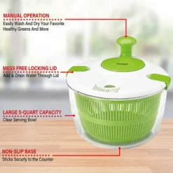 Brentwood 5 Quart Salad Spinner With Serving Bowl In Green -Target KitchenAid GUEST c23f9032 1612 4a43 a3c4 d9369356c021