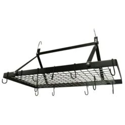 Range Kleen Black Enameled Rectangle Hanging Pot Rack: Ceiling Mount, Steel Kitchen Organizer With Pan Hooks 9 Range Kleen Black Enameled Rectangle Hanging Pot Rack: Ceiling Mount, Steel Kitchen Organizer With Pan Hooks -Target KitchenAid GUEST c245d904 d11e 4c11 9481 f29e852f668d
