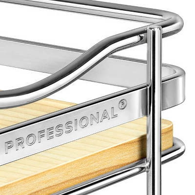 Lynk Professional Slide Out Vertical 8.25" Double Metal/Wood Spice Rack Silver: Kitchen Storage, Pantry Organizer, Pull Out 6 Lynk Professional Slide Out Vertical 8.25" Double Metal/Wood Spice Rack Silver: Kitchen Storage, Pantry Organizer, Pull Out - Image 4