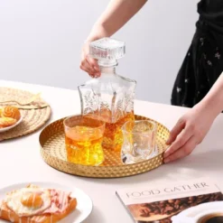 Attop 2-Pack Hammered Gold Round Trays 11 Inch Decorative Serving Trays For Wedding Bar Vanity Jewelry Key Bowls Bathroom Candle Perfume Counter -Target KitchenAid GUEST c2f24238 d0f0 49b7 a541 5dd4e661c086