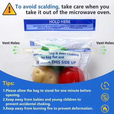 Itopfox 12 Pcs Reusable Microwave Steamer Cooking Bags For Vegetables Potatoes Meat, Perfect For Healthy Steam Cooking, Preserves Nutrients 5 Itopfox 12 Pcs Reusable Microwave Steamer Cooking Bags For Vegetables Potatoes Meat, Perfect For Healthy Steam Cooking, Preserves Nutrients - Image 3