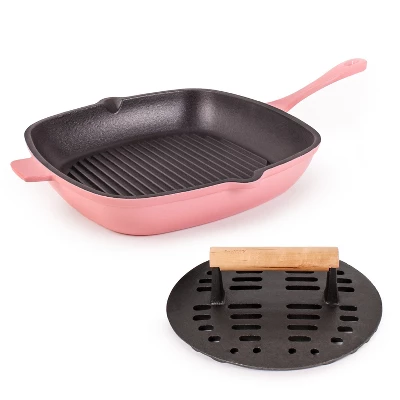 BergHOFF Neo 2Pc Cast Iron Set: 11" Grill Pan & With Slotted Steak Press 13 BergHOFF Neo 2Pc Cast Iron Set: 11" Grill Pan & With Slotted Steak Press - Image 11