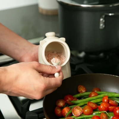 RSVP International Stoneware Salt Pig - Oat 6 RSVP International Stoneware Salt Pig - Oat - Image 4