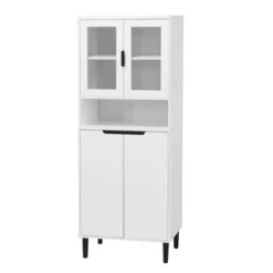 GlasFlength Kitchen Storage Farmhouse Kitchen Pantry Cabinet Freestanding Cupboard Accent Storage Cabinet For Kitchen, White, 23.62"*13.78"*63" -Target KitchenAid GUEST c41cc7b6 aec9 4bbf 809a 8b7cb75dd273