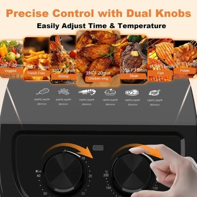 OSTBA Air Fryer With 3D Rapid Air Circulation, Digital Touch Screen, Adjustable Temp & Time, Dishwasher Safe, Oil-Free Healthy Cooking, 2.5QT 4 OSTBA Air Fryer With 3D Rapid Air Circulation, Digital Touch Screen, Adjustable Temp & Time, Dishwasher Safe, Oil-Free Healthy Cooking, 2.5QT - Image 2