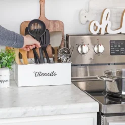 AuldHome Design Large Enamelware Utensil Holder, White Farmhouse Cooking Caddy Or Spoons/Forks/Knives Storage For Countertop And Table 13 AuldHome Design Large Enamelware Utensil Holder, White Farmhouse Cooking Caddy Or Spoons/Forks/Knives Storage For Countertop And Table -Target KitchenAid GUEST c4b0abcc 4c1a 4a25 9f46 fce917a5c415