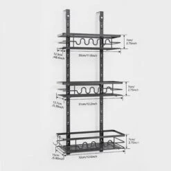 Over The Door Pantry Organizer, Pantry Organization And Storage, Hanging Basket Wall Spice Rack Seasoning Shelves