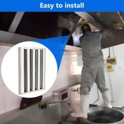 Pack Of 6 Commercial Hood Filters - 19.5"x15.5" 30 Stainless Steel, 5 Grooves Kitchen Range Hood Baffle Grease Filters