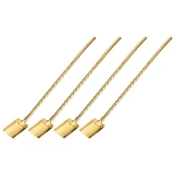 Unique Bargains Stainless Steel Reusable Long Handle Shovel Shaped Spoon Straws 4 Pcs -Target KitchenAid GUEST c5188661 6e64 4c50 9ebd 06a2b8a0792e