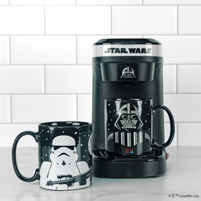 Uncanny Brands Star Wars Darth Vader And Stormtrooper Single Cup Coffee Maker Gift Set With 2 Mugs 6 Uncanny Brands Star Wars Darth Vader And Stormtrooper Single Cup Coffee Maker Gift Set With 2 Mugs - Image 4