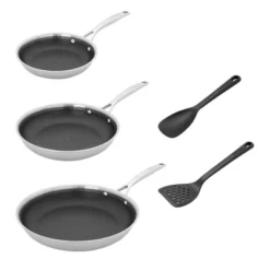 HENCKELS Paradigm 3-pc Fry Pan Set With Bonus Turner & Serving Spoon -Target KitchenAid GUEST c5358109 64dc 4dcb adb0 058116833a80
