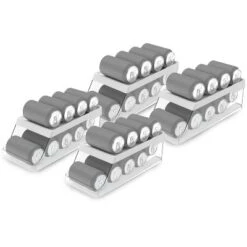 OU Soda Can Organizer For Refrigerator Set Of 4, Clear Rolling Can Dispenser For Fridge / Pantry, Soda Can Rack Kitchen Organizers, BPA Free -Target KitchenAid GUEST c5ac244e 0305 495f bd71 6d1de364fa54