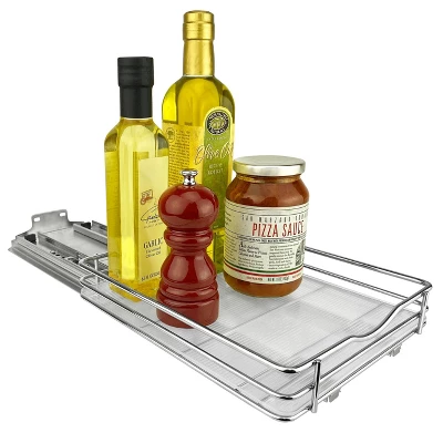 Lynk Professional 8" Wide Slide Out Spice Rack Upper Cabinet Organizer: Chrome-Plated Kitchen Storage With Ball Bearing Glides 7 Lynk Professional 8" Wide Slide Out Spice Rack Upper Cabinet Organizer: Chrome-Plated Kitchen Storage With Ball Bearing Glides - Image 5