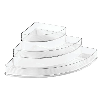 IDesign Corner Spice Rack Organizer For Cabinets - Clear 8 IDesign Corner Spice Rack Organizer For Cabinets - Clear - Image 6