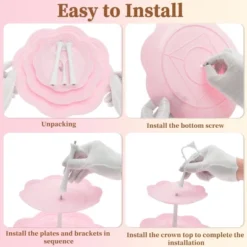 Unique Bargains 3 Tier Dessert Cupcake Stand Holder Round With Tiered Serving Tray For Donuts Fruits White Pink 10 Unique Bargains 3 Tier Dessert Cupcake Stand Holder Round With Tiered Serving Tray For Donuts Fruits White Pink -Target KitchenAid GUEST c61b80a6 9971 4459 ab7a dcb9a2097ce9