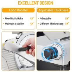 ODK Meat Slicer Machine For Home And Commercial, 240W Semi-Auto 10 Inch Deli Slicer, Electric Food Cutter For Bread Fruit Cheese And Frozen Meat -Target KitchenAid GUEST c6e67461 b17f 4aaf 86c9 af5783e7fc24