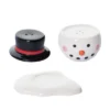 Transpac Dolomite Melted Snowman Salt And Pepper Shaker Set Of 3 For Christmas Holiday Table Decor