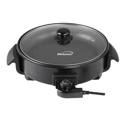 Brentwood 12 Inch Round Non-Stick Electric Skillet With Vented Glass Lid In Black 8 Brentwood 12 Inch Round Non-Stick Electric Skillet With Vented Glass Lid In Black - Image 6