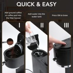 Kismile Single Serve Coffee Maker, Compatible With Capsule And Ground, 5 Brew Sizes Up To 14 Oz, Adjustable Funnel Height, K-cup Coffee Machine 15 Kismile Single Serve Coffee Maker, Compatible With Capsule And Ground, 5 Brew Sizes Up To 14 Oz, Adjustable Funnel Height, K-cup Coffee Machine -Target KitchenAid GUEST c723aba3 fd20 45e6 b04a 7c1d35b6aecf