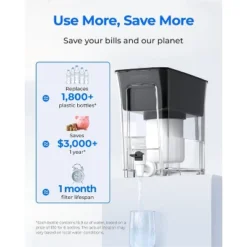 Waterdrop 35-Cup 0 TDS Slim Water Filter Dispenser, Large Capacity, Reduces TDS, Chlorine, PFOA/PFOS And More, BPA Free, Black (with 1 Filter) -Target KitchenAid GUEST c7c7d2f5 449c 4f10 b2a5 32108d029845