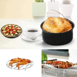 Itopfox 9 Inch Air Fryer Accessories Set With Cupcake Pan, Pizza Pan, Silicone Baking Cup, Recipe Cookbook For 5.3Qt - 6.8Qt Air Fryers -Target KitchenAid GUEST c7f0962f 720d 4d24 978c f74367258c7d