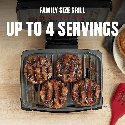 George Foreman Fully Submersible Grill, NEW Dishwasher Safe, Wash The Entire Grill, Easy-to-Clean Nonstick, Black/Grey 8 George Foreman Fully Submersible Grill, NEW Dishwasher Safe, Wash The Entire Grill, Easy-to-Clean Nonstick, Black/Grey - Image 6