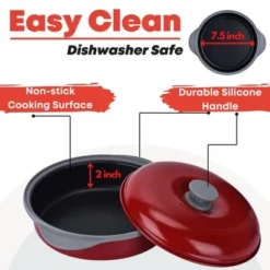 Itopfox Microwave Frying Pan Skillet With Lid, Grill & Crisper Pan For Fry, Sizzle, Brown Foods In Microwave, Cookware For Grilling, Reheating -Target KitchenAid GUEST c8bbcd7a b7e9 4f92 823b 89b92150096e