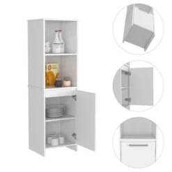 GlasFlength Kitchen Storage Kitchen Pantry Cabinet Tall Cabinet Freestanding Storage Cupboard For Dining Room, White, 15.74"*17.71"*59.29" 9 GlasFlength Kitchen Storage Kitchen Pantry Cabinet Tall Cabinet Freestanding Storage Cupboard For Dining Room, White, 15.74"*17.71"*59.29" -Target KitchenAid GUEST c9062a42 dfb3 4b71 8955 b1ac1d9ed366