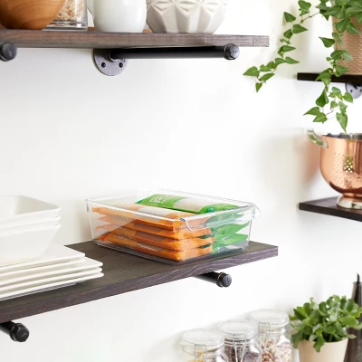 MDesign Fridge Storage Tray With Handle - Set Of 4 - Clear 6 MDesign Fridge Storage Tray With Handle - Set Of 4 - Clear - Image 4