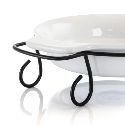 Gibson 2 Piece Stoneware Bakeware With Metal Rack 5 Gibson 2 Piece Stoneware Bakeware With Metal Rack - Image 3