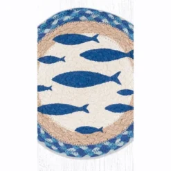 Earth Rugs Fish Decorative Printed Round Trivet 10" Rustic Coastal Accent -Target KitchenAid GUEST ca288ab9 bf9f 4b53 868e e275ed52db43
