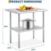 Stainless Steel Table For Prep & Work, 2-Tier Shelf Commercial Metal Worktable Adjustable Height & Leveling Feet, Extra Strength Kitchen Storage Rack 2 Stainless Steel Table For Prep & Work, 2-Tier Shelf Commercial Metal Worktable Adjustable Height & Leveling Feet, Extra Strength Kitchen Storage Rack -Target KitchenAid GUEST ca2d5c6d 6801 4ae9 b8e3 54e4118bcf44