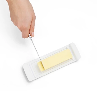 OXO Softworks Butter Dish: White Polypropylene Butter Holder, Dishwasher-Safe, 2-Piece Set, 7.80" Width 4 OXO Softworks Butter Dish: White Polypropylene Butter Holder, Dishwasher-Safe, 2-Piece Set, 7.80" Width - Image 2