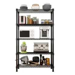KTMBDW 5-Tier Metal Storage Rack, Shelving Unit With Frames, Dense Mesh For Entryway, Kitchen, Living Room, Bathroom, Industrial Style -Target KitchenAid GUEST ca925d52 a4ce 4d28 a24a 41e6ba6c8e1c