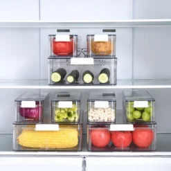 SharpChef Stackable Airtight Food Storage Container With Easy Locking Lid, Leakproof, Clear Acrylic Organizer Bins For Refrigerator, Pantry 9 SharpChef Stackable Airtight Food Storage Container With Easy Locking Lid, Leakproof, Clear Acrylic Organizer Bins For Refrigerator, Pantry -Target KitchenAid GUEST caa24149 cd95 41a2 a475 48a36e090fab