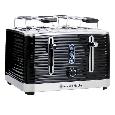 Russell Hobbs Retro Style 4 Slice Toaster In Black 5 Russell Hobbs Retro Style 4 Slice Toaster In Black - Image 3