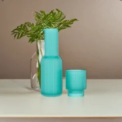 American Atelier Bedside Water Night Set 30 Oz Carafe With Tumbler Glass, Ribbed Pitcher - Aqua Blue 13 American Atelier Bedside Water Night Set 30 Oz Carafe With Tumbler Glass, Ribbed Pitcher - Aqua Blue -Target KitchenAid GUEST caf779f6 ec04 4001 9a8b c602e698d30e