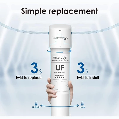 Waterdrop RF15W-UF 0.01 Micron Water Filter,Replacement For Waterdrop Under Sink Water Filtration System, White 4 Waterdrop RF15W-UF 0.01 Micron Water Filter,Replacement For Waterdrop Under Sink Water Filtration System, White - Image 2